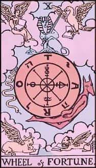 The Wheel of Fortune tarot card