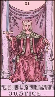 Justice tarot card artwork