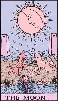 The Moon tarot card artwork