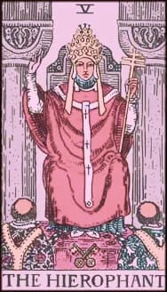 The Hierophant tarot card