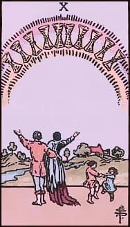 10 of Cups tarot card