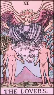 The Lovers tarot card