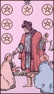 6 of Pentacles tarot card